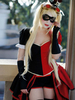 Harley Quinn - Costume de Cosplay rouge et noir de Harley Quinn dans le Batman Déguisements Halloween