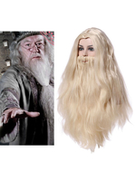 Harry Potter Cosplay Perruque Ivoire Albus Dumbledore Fibre Film Barbe Cosplay Perruques Déguisements Halloween