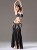 Haut de danse du ventre noir ensemble de noël Sexy pour adultes vêtements de danse du ventre en Polyester pour femmes