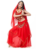 Haut De Danse Du Ventre Robe Rose Adulte Paillettes À Lacets En Mousseline De Soie Femmes Costume De Performance