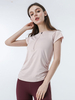 Haut De Tennis Pour Femme Col Rond Top Nylon Manches Courtes Vêtements De Sport