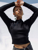 Haut gothique noir pour femmes Hauts rétro gothiques en polyester