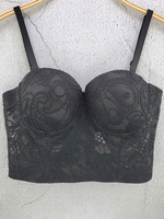 Haut Sexy en Mousseline Taille Haute avec Bretelles à Col Décolleté en V Unicolore