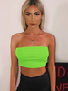 Haut sexy pour femmes sans bretelles accessoires sans manches polyester vert clair hauts dété