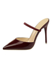 Haut talon Mules femmes chaussures bout pointu Stiletto talon pompes dos nu