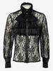 Haut Vintage noir rétro à manches longues chemise en Fiber de Polyester Costumes rétro pour hommes