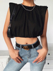 Hauts gothiques pour femmes Hauts rétro sans manches en polyester gothique noir