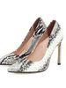 Hauts talons bout pointu Pompes imprimé serpent Stiletto talon Chaussures Taille Plus