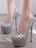 Hauts talons de femme Stiletto Heel Chic Python Platform Pumps Sexy