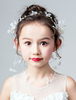 Head Girl Flower Girl Headband Flowers Ivory Enfants Accessoires de cheveux