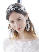 Headpiece Wedding Headwear Metal Leaf Accessoires pour cheveux de mariée