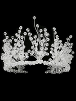 Headpieces de mariage Accessoires pour cheveux en métal blanc pour la mariée