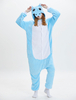 Hippo Onesie Kigurumi Carnaval pyjamas flanelle bleu combinaisons à capuchon unisexe animaux adultes vêtements de nuit Déguisements Halloween
