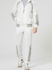 Homme Activewear 2 Pièces Manches Longues Capuche Blanc