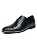 Homme Chaussures Habillées Élégant Bout Rond Sangle Réglable En Cuir PU À Lacets Chaussures De Costume Noir