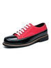 Homme Chaussures Habillées Mode Bout Rond Sangle Réglable En Cuir PU Chaussures Rouges
