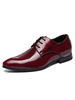 Homme Mocassins Chaussures Modernes À Bout Rond À Lacets En Cuir PU Mocassins Rouges