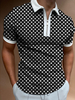 Homme Polo Chemise De Manches Courtes Zipper Noir Polo Shirts