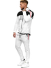 Homme Tenu de Sport 2 Pièces Manches Longues Capuche Blanc