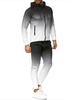 Homme Tenu de Sport 2 Pièces Manches Longues Capuche Blanc