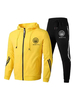 Hommes Activewear Ensemble 2 Pièces Imprimé Manches Longues À Capuche Jaune Activewear Outfit