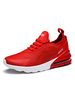 Hommes baskets rouges mode maille bout rond bas-hauts couleur bloc chaussures de sport