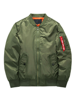 Hommes Blouson Blouson Zipper Braid Vent Preuve Occasionnel Printemps Veste Col montant à manches longues Matelassé pardessus