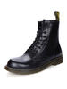 Hommes Bottes Mode Cuir PU Bout Rond Noir À Lacets Martin Bottes
