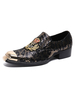 Hommes Chaussures Habillées Cuir de Vachette Brodé Toe Métal Décor Chaussures de Business