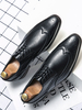 Hommes Chaussures Habillées Modernes À Bout Pointu Slip-On En Cuir PU Chaussures De Costume Noir