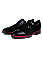 Hommes Chaussures Monk Noir Round Tow Slip-On Loafer Chaussures