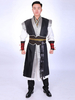 Hommes Chinois Costumes Cosplay Dynastie Han Arts Martiaux Kung Fu Gilet Brocart Robe Déguisements Halloween