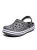 Hommes Crocs Grey Slip-On PU Upper Toe Toe Daily Casual Sandale plate