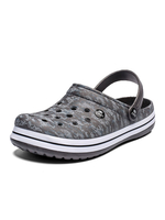 Hommes Crocs Grey Slip-On PU Upper Toe Toe Daily Casual Sandale plate