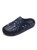 Hommes Crocs Noir Slip-On PU Upper Toe Toe Daily Casual Sandale plate