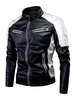 Hommes Cuir Vestes Cuir Cuir Breaker Black Style Cool Winter Coats