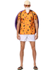 Hommes Déguisements Halloween Costumes Lettres Imprimé Tortue Animale Barbe Haut Costumes de Vacances