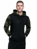 Hommes Hoodies Capuche Manches Longues Camouflage Polyester Noir Sweatshirt
