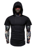 Hommes Hoodies Capuche Manches Longues Polyester Coupe Décontractée Sweat Noir