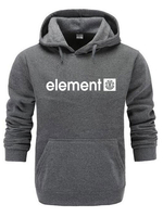 Hommes Hoodies Capuche Manches Longues Polyester Gris Foncé Sweat