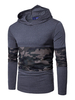 Hommes Hoodies Capuche Manches Longues Polyester Gris Foncé Sweatshirt