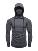 Hommes Hoodies Capuche Manches Longues Polyester Gris Sweatshirt