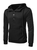Hommes Hoodies Capuche Manches Longues Polyester Noir Sweat