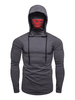 Hommes Hoodies Capuche Manches Longues Polyester Peint Sweat Gris Foncé