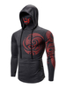 Hommes Hoodies Capuche Manches Longues Polyester Peint Sweat Gris Foncé