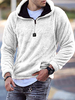 Hommes Hoodies Capuche Manches Longues Zipper Polyester Sweatshirt