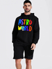 Hommes Hoodies Manches Longues Mots Imprimé Polyester Sweatshirt