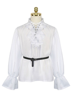 Hommes médiévaux Chemises Chevalier cosplay costume Renaissance Retro Hauts Habits de fête Déguisements Halloween