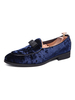 Hommes Mocassins Chaussures Cuir PU Arcs Slip On Low Tops Mocassins Bleus