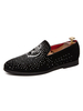 Hommes Mocassins Chaussures Noir Mode En Cuir PU Artwork Slip-On Bout Rond Bas-Tops Casual Chaussures Plates